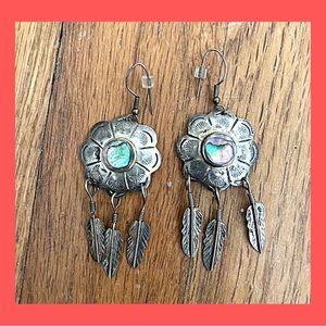 Sterling silver & mother of pearl earrings